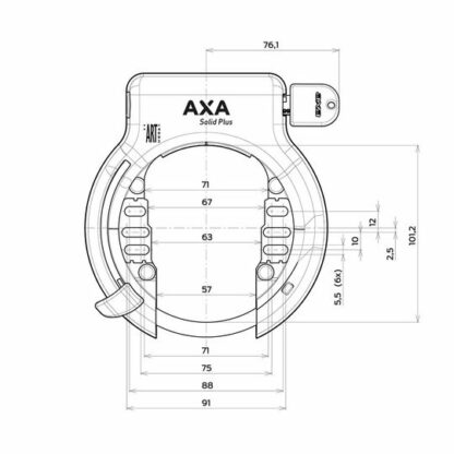 Axa SLOT RING SOLID PLUS Zwart - Afbeelding 3