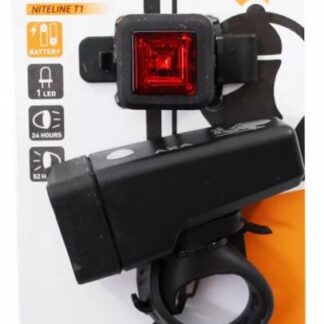 Axa LAMPSET NITELINE T1 BATT LED ZW Zwart